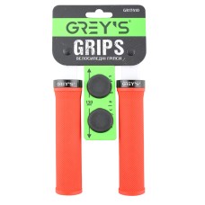 Гріпси керма Grey's з гумовим покриттям 130мм червоні 2шт GR17410