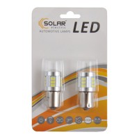 LED автолампа Solar 12/24V S25 BA15s 18SMD 120lm white, 2шт LED автолампа Solar 12/24V S25 BA15s 18SMD 120lm white, 2шт