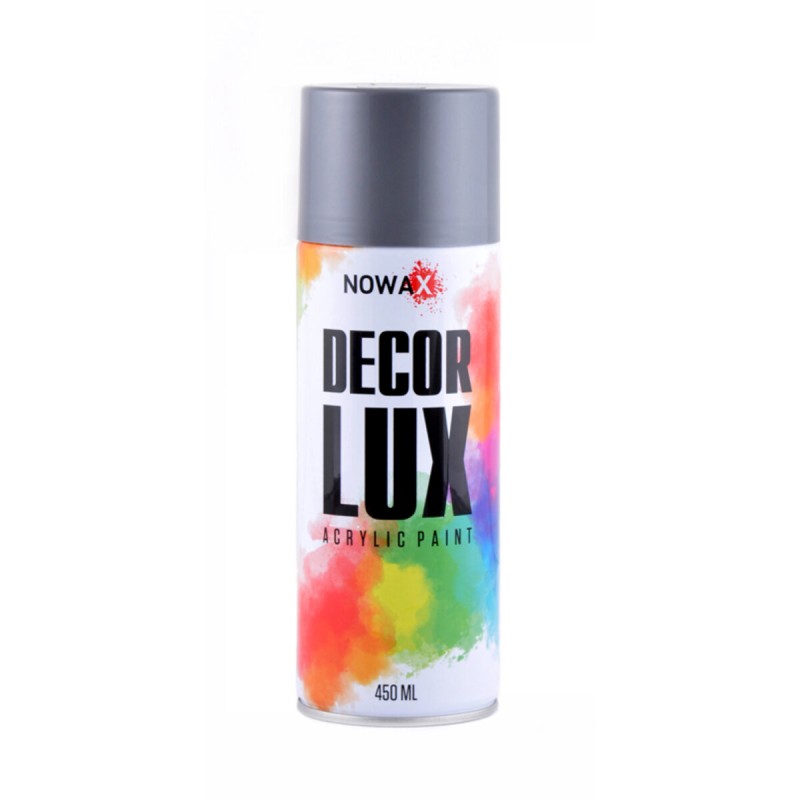Фарба акрилова Nowax Spray 450мл срібно-сірий (SILVER СІРИЙ/RAL9022)