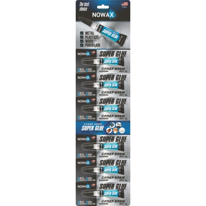 Суперклей Nowax Super Glue 3г*6шт