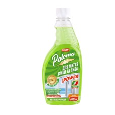 Очисник для скла та дзеркал з яблучним оцтом Paloma Extra Power, 600мл запаска