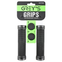 Гріпси керма Grey's з гумовим покриттям 130мм чорні 2шт GR17500