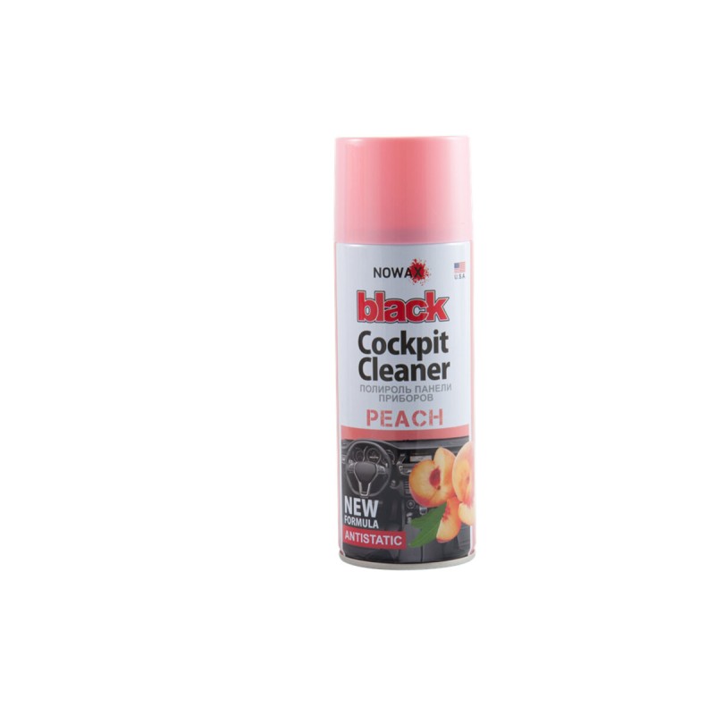 Поліроль для панелі приладів Nowax Cockpit Cleaner Spray Персик, 450мл