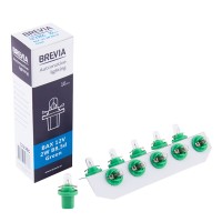 Лампа розжарювання Brevia BAX 12V 2W B8,5d Green CP, 10шт Лампа розжарювання Brevia BAX 12V 2W B8,5d Green CP, 10шт