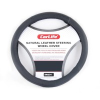 Чохол на кермо Carlife 41-43 см шкіряний, чорний SW234XL
