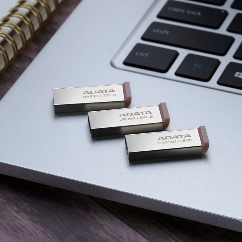 Flash A-DATA USB 3.2 UR 350 128Gb Silver/Beige