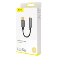 Кабель-перехiдник Baseus Type-C Male to 3.5mm Female Adapter L54 Deep Grey
