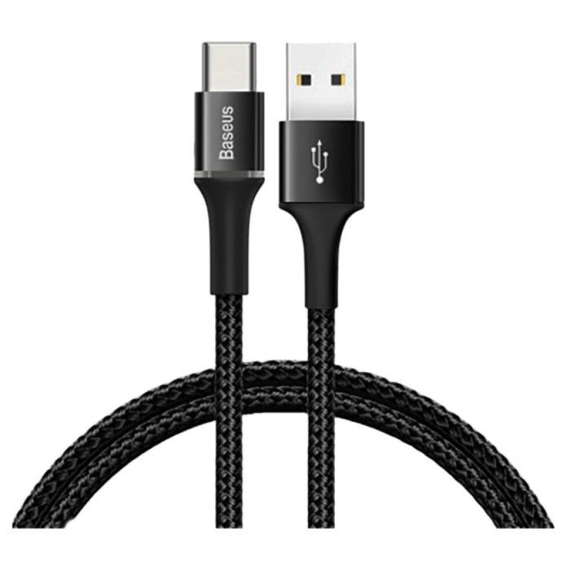 Кабель Baseus halo data cable USB For Type-C 3A 1m Black