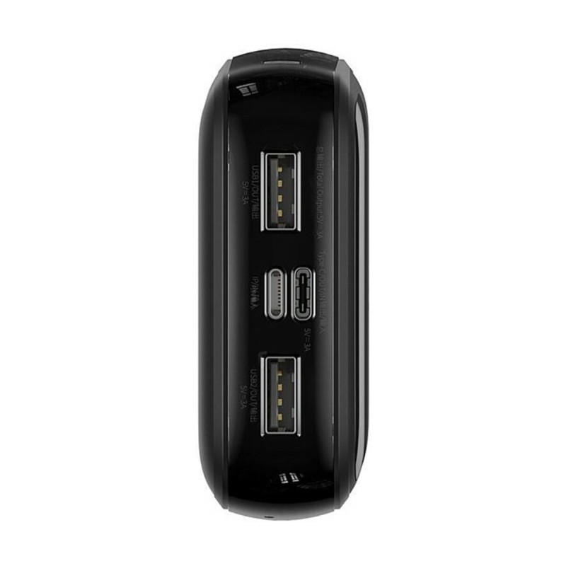 Зовнішній акумулятор Baseus Qpow Digital Display Power Bank 20000mAh 15W Black (With IP Cable) Black