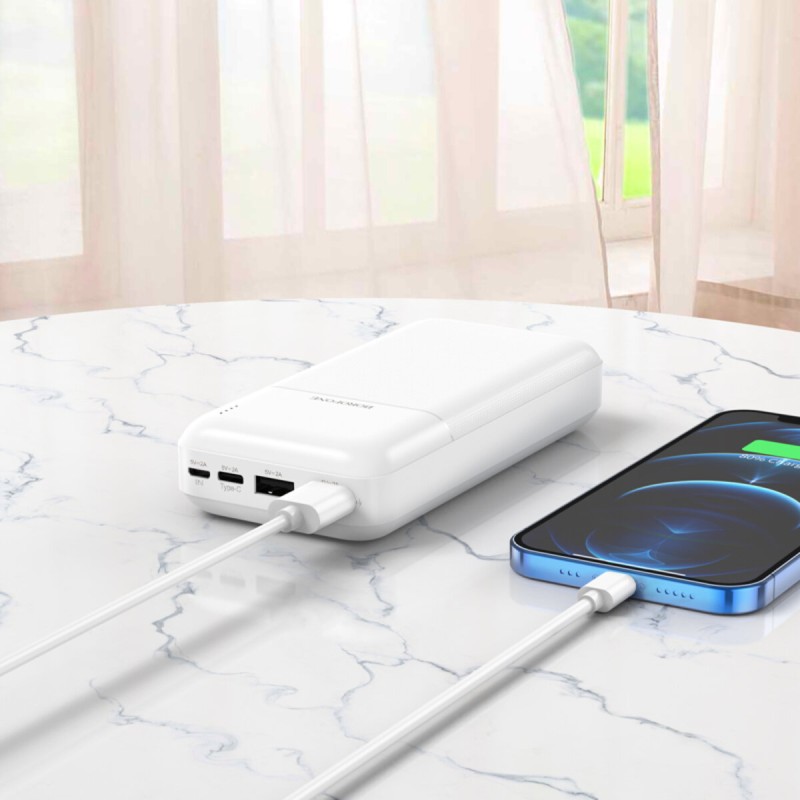 Зовнішній акумулятор BOROFONE BJ16 Cube power bank 10000mAh  White