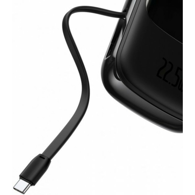 Зовнішній акумулятор Baseus Qpow Digital Display quick charging 20000mAh 20W(WithIPCable)Black