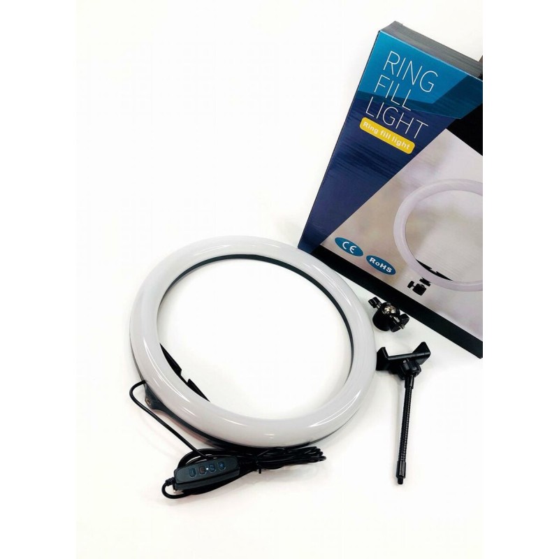 Кільцева світлодіодна LED лампа Ring Fill, 30 см з тримачем для телефону