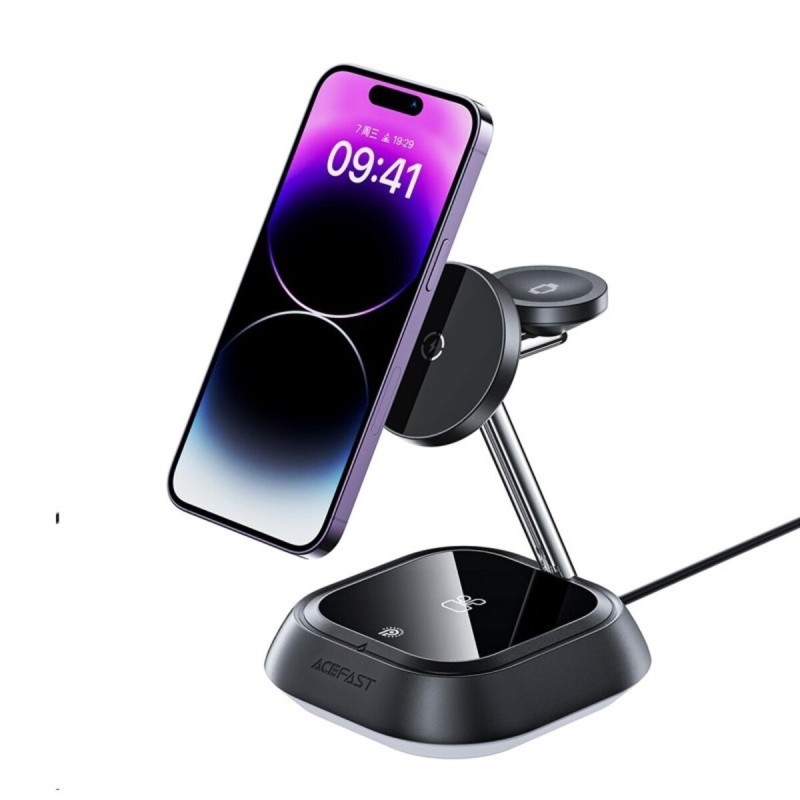 Бездротовий зарядний пристрій ACEFAST E16 desktop 3-in-1 wireless charging holder Gray