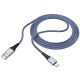 Кабель BOROFONE BU25 USB to Type-C, 3A, 1.2m, nylon, aluminum connectors, light indicator, Blue