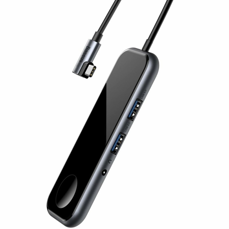 USB-Hub Baseus Superlative Multifunctional HUB (Type-C to 2xUSB3.0+HDMI + Audio + PD+iWatch-) Gray
