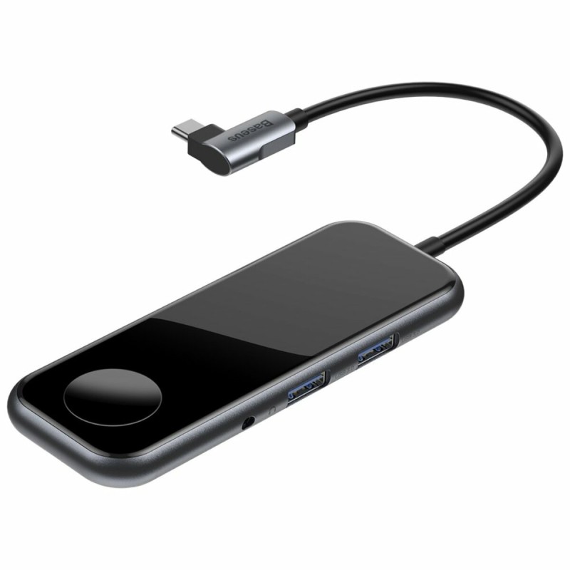 USB-Hub Baseus Superlative Multifunctional HUB (Type-C to 2xUSB3.0+HDMI + Audio + PD+iWatch-) Gray