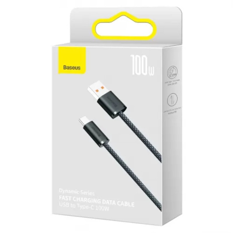 Кабель Baseus Dynamic Series Fast Charging Data Cable USB to Type-C 100W 1m Slate Gray
