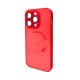 Чохол для смартфона AG Glass Matt Frame Color MagSafe Logo for Apple iPhone 15 Pro Max Cola Red