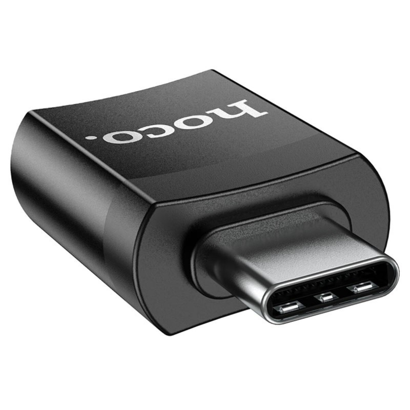 Кабель-перехiдник HOCO UA17 Type-C male to USB female USB3.0 adapter Black