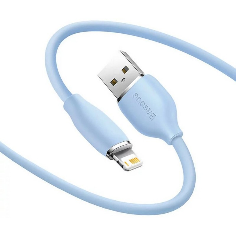 Кабель Baseus Jelly Liquid Silica Gel Fast Charging Data Cable USB to iP 2.4A 1.2m Blue