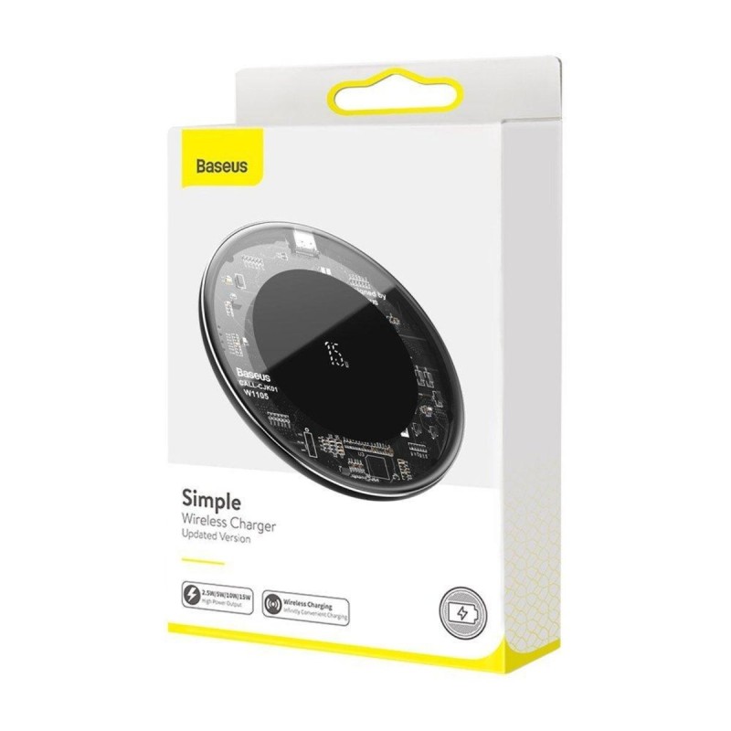 Бездротовий зарядний пристрій Baseus Simple Wireless Charger15W (UpdatedVersion forType-C) Transparent