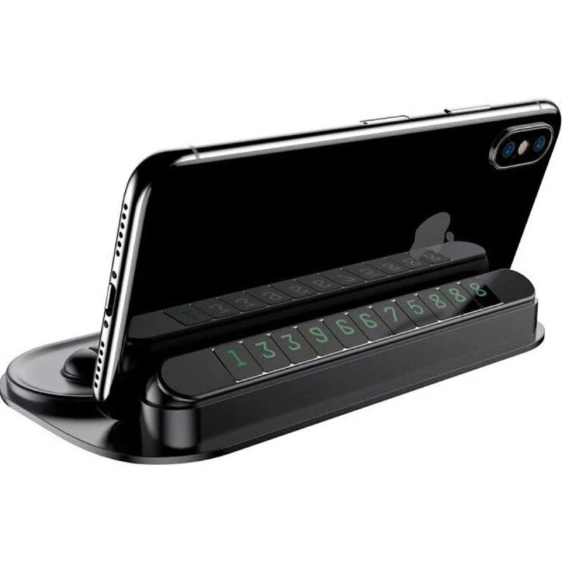 Паркувальна карта Baseus horizon Silicone Parking Number Card bracket Black