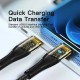 Кабель Essager Interstellar Transparent Design USB Charging Cable Type C to Lightning 1m black (EXCTL-XJ01-P)