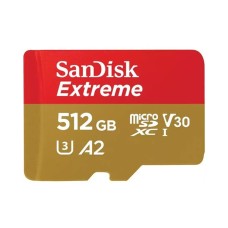 microSDXC (UHS-1 U3) SanDisk Extreme A2 512Gb class 10 V30 (R190MB/s,W130MB/s)