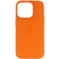 Чохол для смартфона Leather AAA Full Magsafe IC for iPhone 14 Pro Max Orange