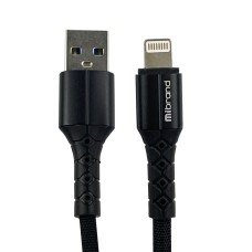 Кабель Mibrand MI-32 Nylon Charging Line USB for Lightning 2A 1m Black