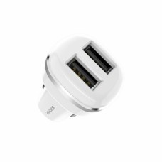 Автомобільний зарядний пристрій BOROFONE BZ13 Extreme dual port car charger White