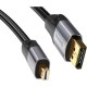 Кабель Baseus Enjoyment Series Male MiniDP To DP Male bidirectional Adapter Cable 1.5m Dark gray