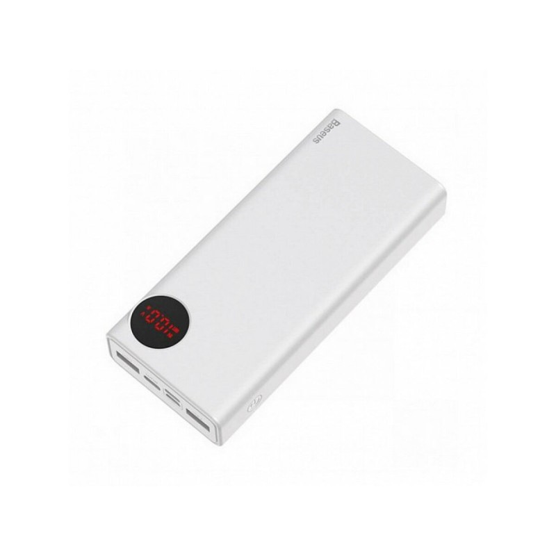 Зовнішній акумулятор Baseus Mulight Power Bank 20000mAh White