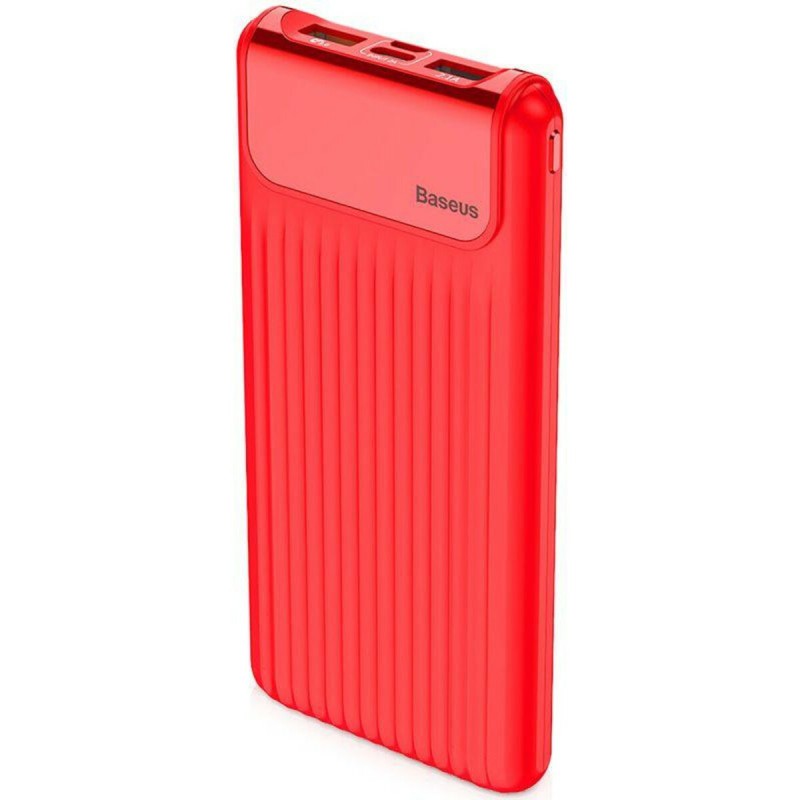 Зовнішній акумулятор Baseus Thin Power Bank 10000mAh Red