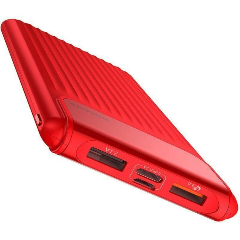 Зовнішній акумулятор Baseus Thin Power Bank 10000mAh Red