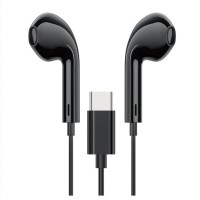 Навушники HOCO M101 Crystal joy Type-C wire-controlled digital earphones with microphone Black