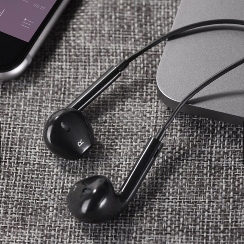 Навушники HOCO M101 Crystal joy Type-C wire-controlled digital earphones with microphone Black