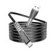 Кабель BOROFONE BU31 Clear shadow jelly braided charging data cable for Micro Black