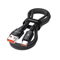 Кабель Essager Sunset USB A to Type C 120W USB Charging Cable 1m black (EXC120-CG01-P)