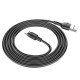 Кабель HOCO X52 USB to Micro 2.4A, 1m, PVC, PVC connectors, magnetic, Black