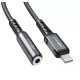Кабель ACEFAST C1-05 Lightning to 3.5mm aluminum alloy headphones adapter cable Gray