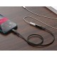 Кабель ACEFAST C1-05 Lightning to 3.5mm aluminum alloy headphones adapter cable Gray