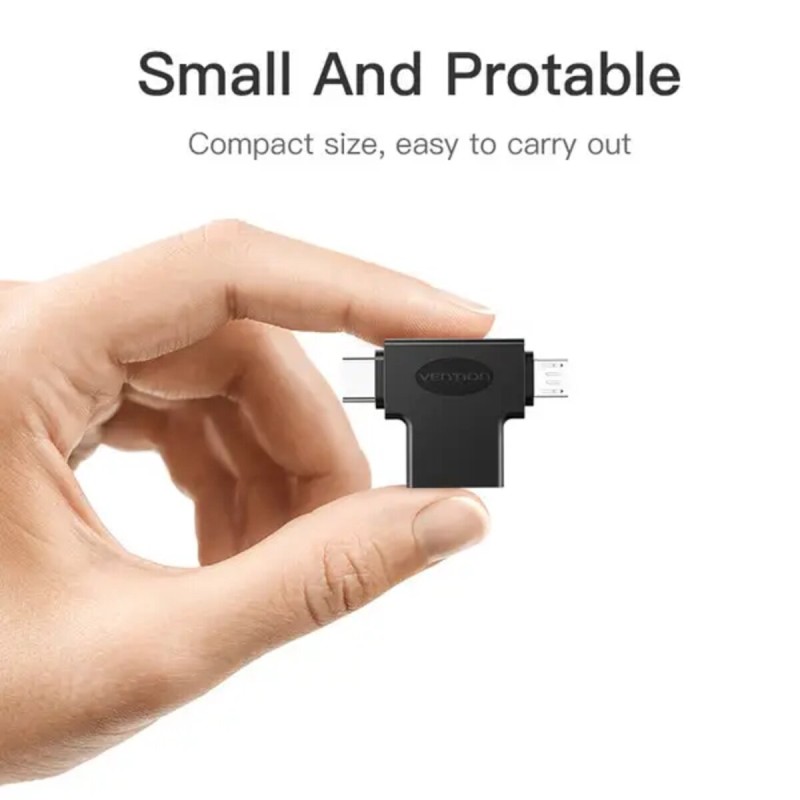 Адаптер Vention OTG Adapter Black For Android (CDIB0)