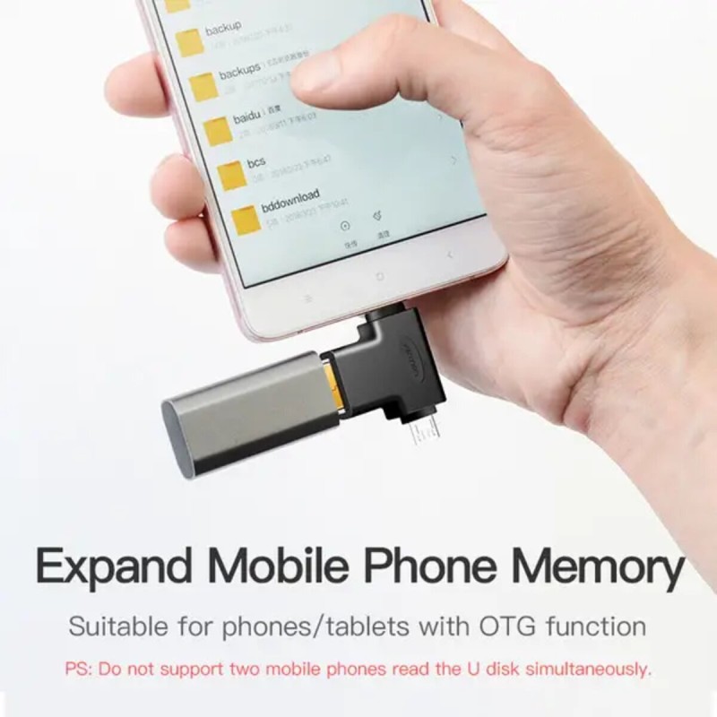 Адаптер Vention OTG Adapter Black For Android (CDIB0)