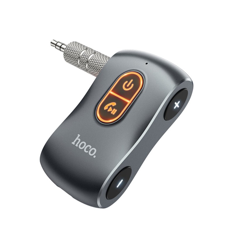 Bluetooth ресивер HOCO E73 Tour Car AUX BT Receiver Metal Gray