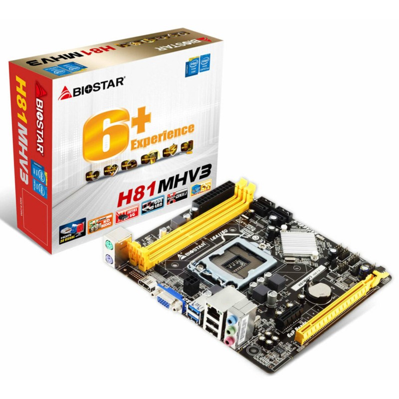 Материнська плата Biostar  H81 (s1150,  H81, PCI-Ex16)
