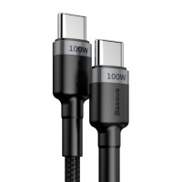 Кабель Baseus Cafule PD2.0 100W flash charging USB Type-C-Type-C cable (20V 5A) 2m Gray+Black