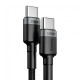 Кабель Baseus Cafule PD2.0 100W flash charging USB Type-C-Type-C cable (20V 5A) 2m Gray+Black