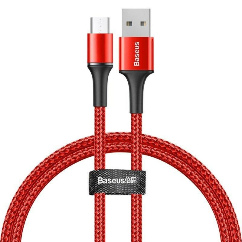 Кабель Baseus halo data cable USB For Micro 3A 1m Red