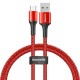 Кабель Baseus halo data cable USB For Micro 3A 1m Red